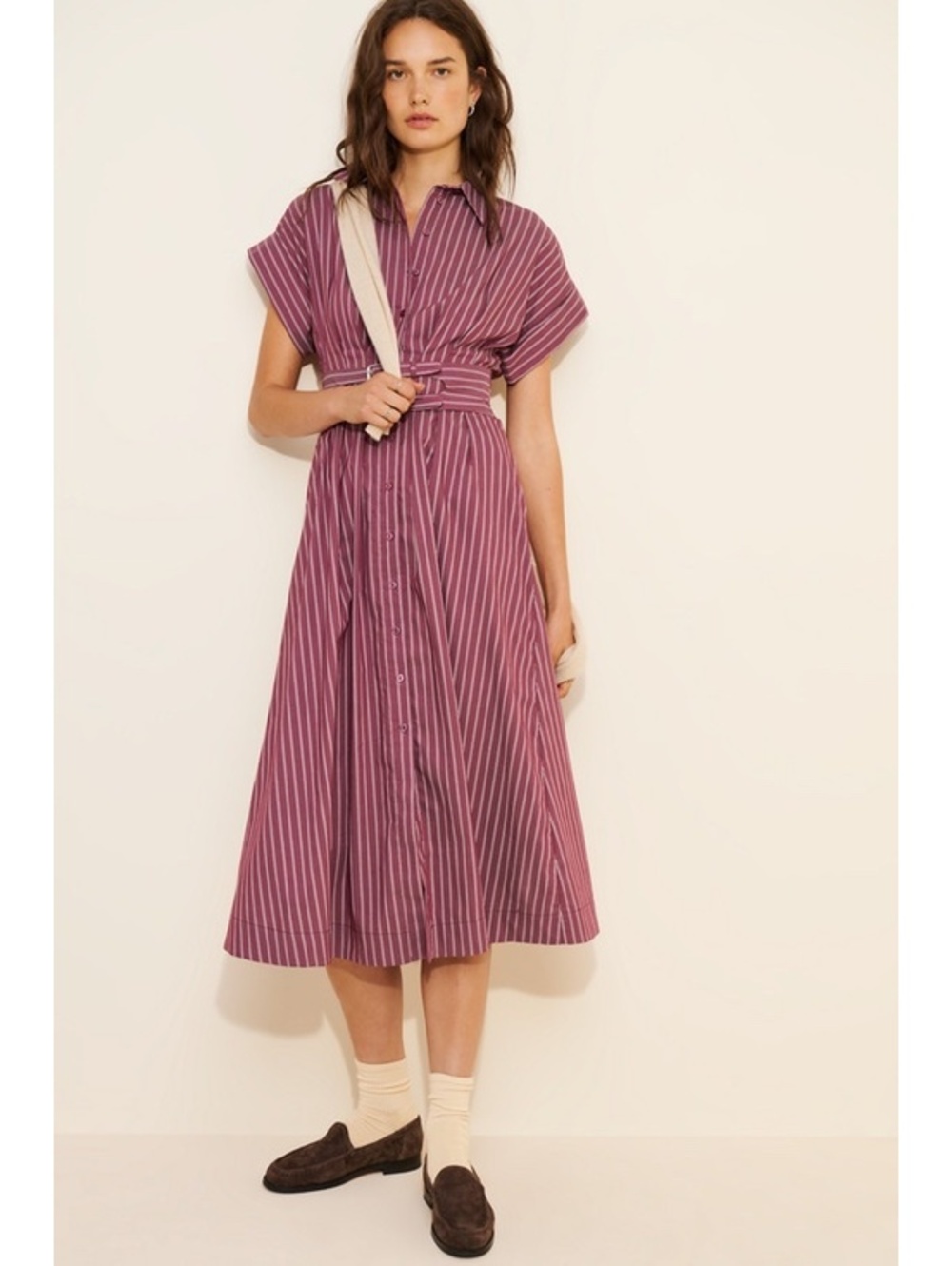 EXQUISE Anthropologie The Tobie Double Buckle MIDI Dress